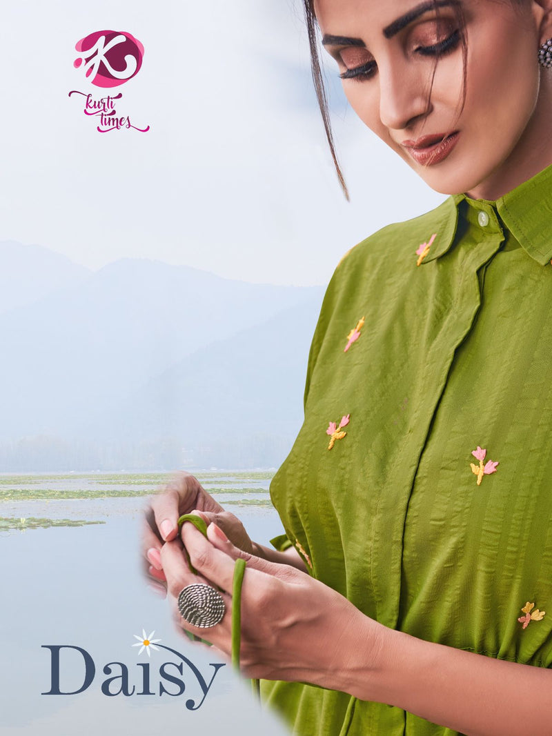 Kurti Times Daisy Polyester Viscose Fancy Designer kurti