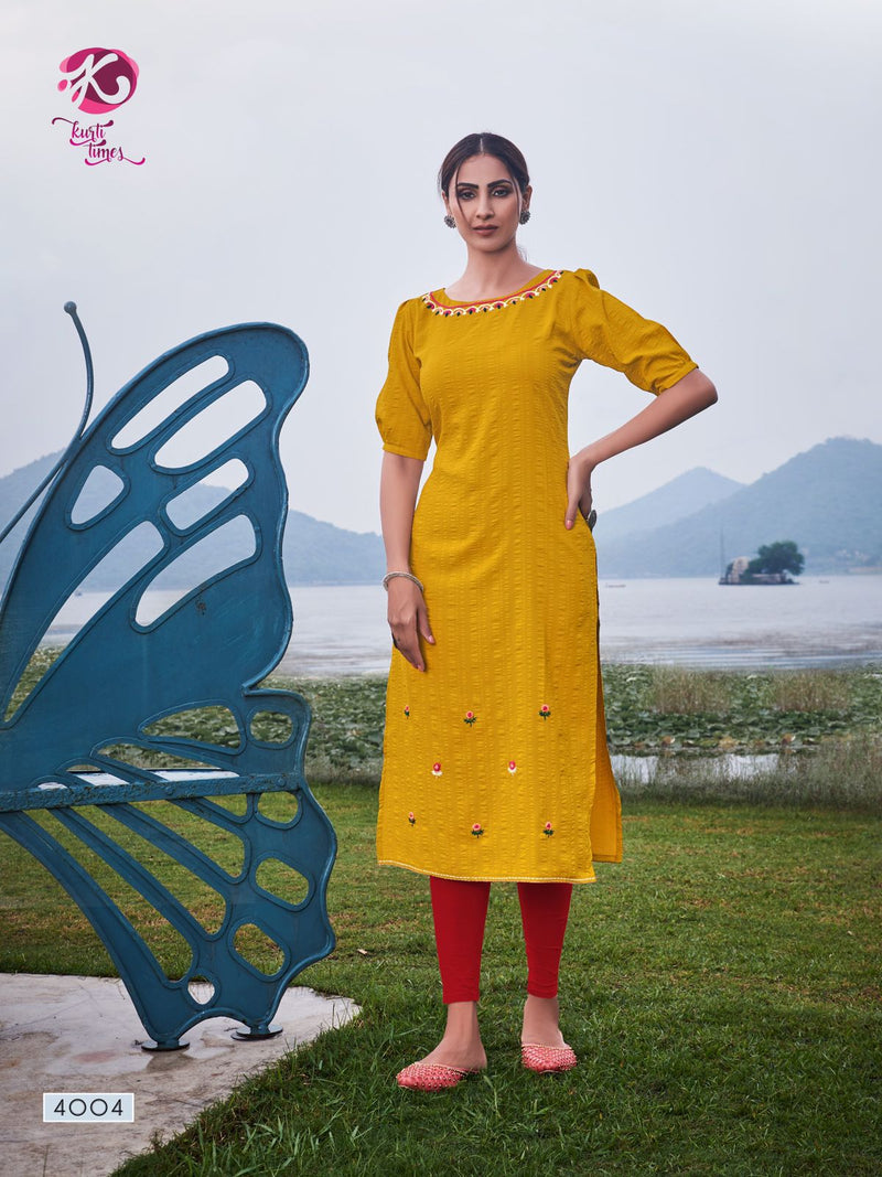Kurti Times Daisy Polyester Viscose Fancy Designer kurti