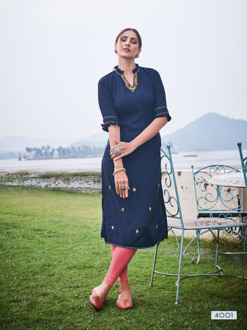 Kurti Times Daisy Polyester Viscose Fancy Designer kurti