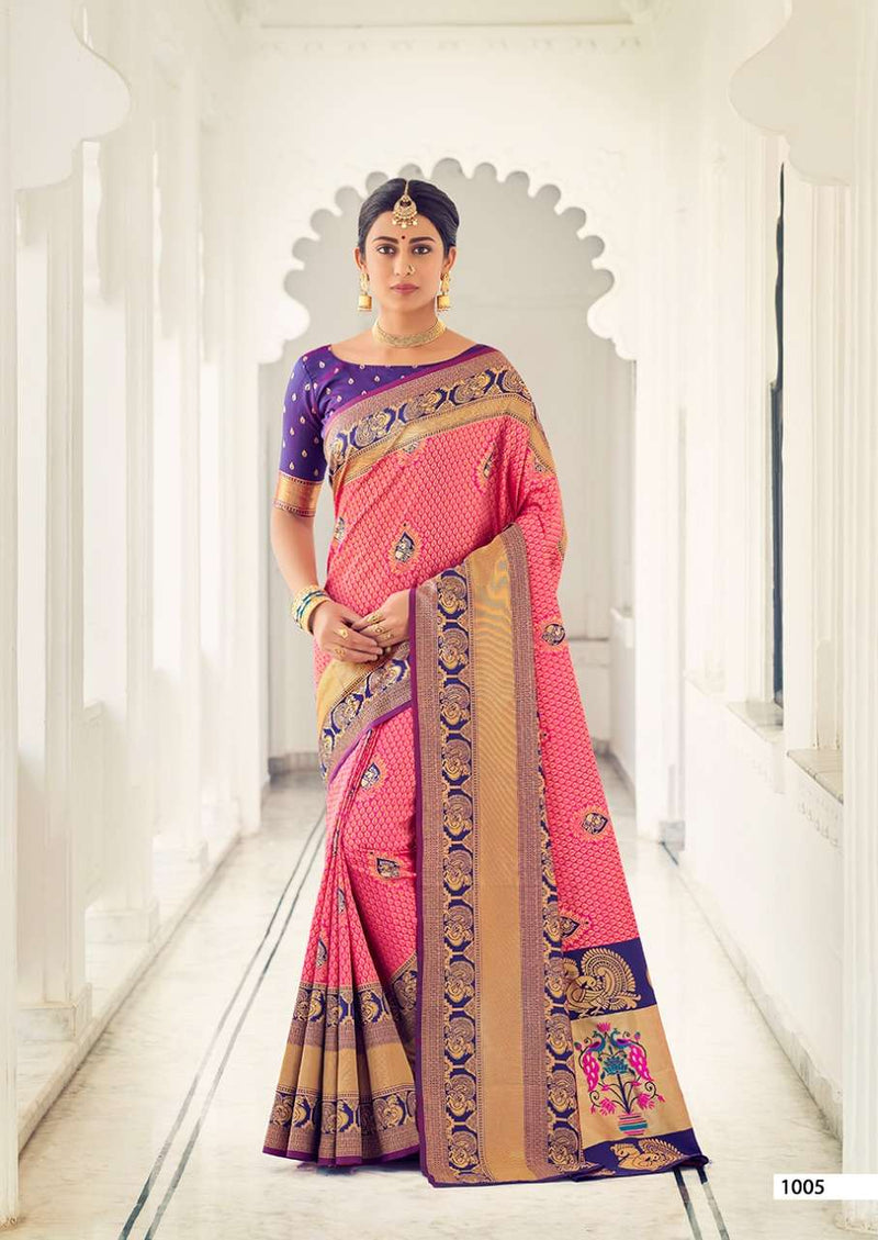 Revanta Creation Laaj Kanjivaram Silk Designer Wedding Wear Sarees