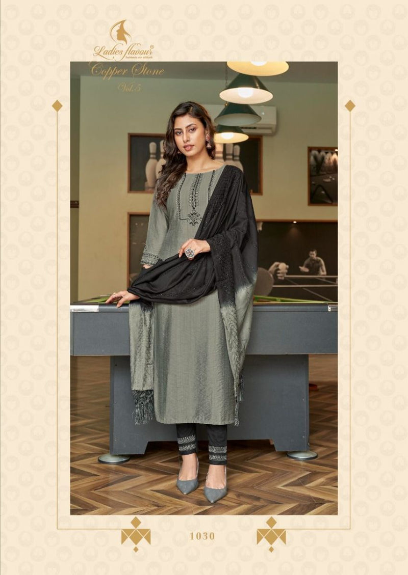 Ladies Flavour Copper Stone Vol 5 Nylon Viscose Causal Wear Kurti