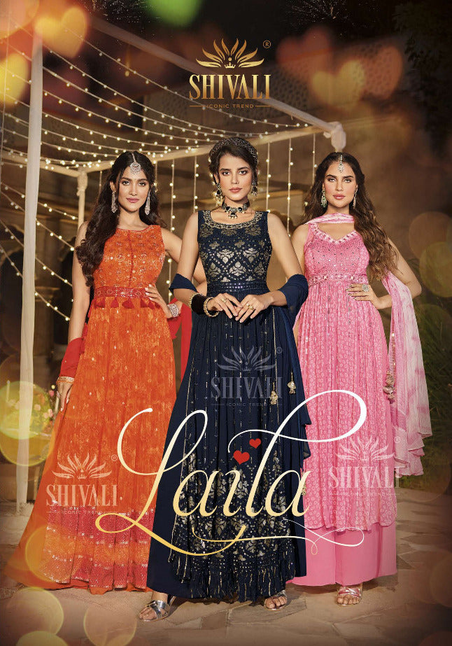 Shivali Laila Fancy With Beautiful Embroidery Work Stylish Designer Festival Wear Fancy Long Kurti