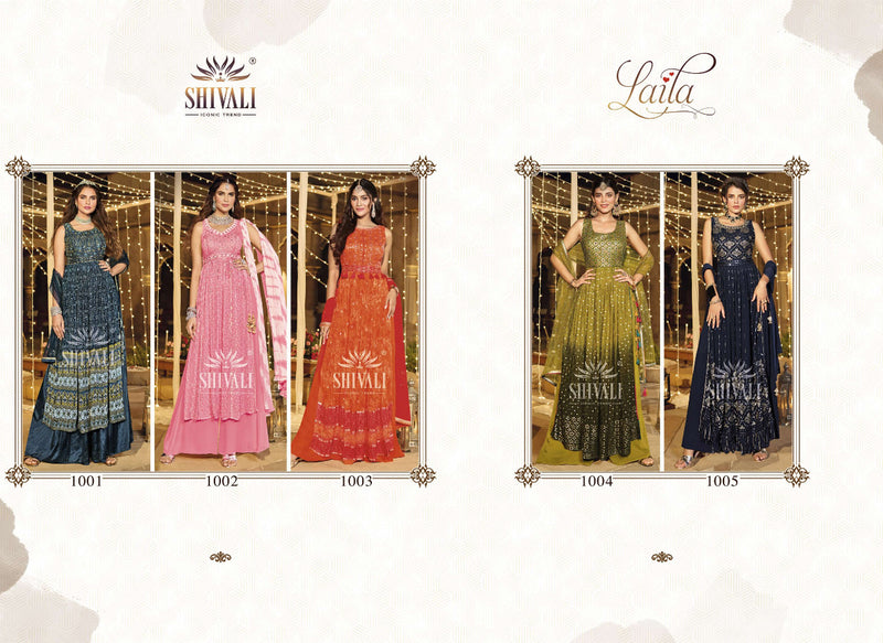 Shivali Laila Fancy With Beautiful Embroidery Work Stylish Designer Festival Wear Fancy Long Kurti