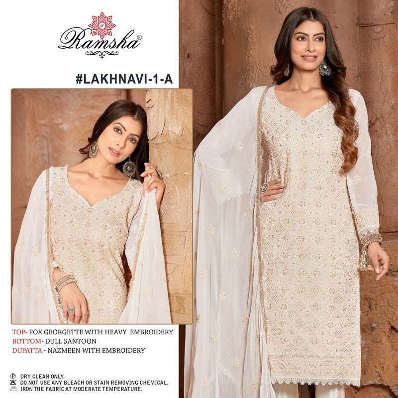 Ramsha Lakhnavi 1 And 2 Georgette Designer Style Party Wear Salwar Suits
