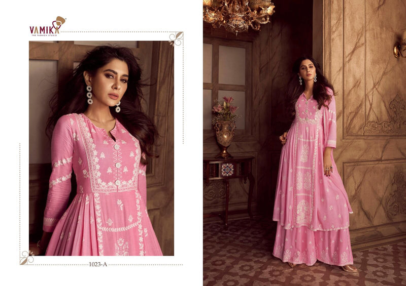Vamika Lakhnawi Vol 4 Premium Heavy Rayon Designer Kurti Collection