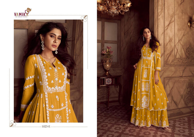 Vamika Lakhnawi Vol 4 Premium Heavy Rayon Designer Kurti Collection