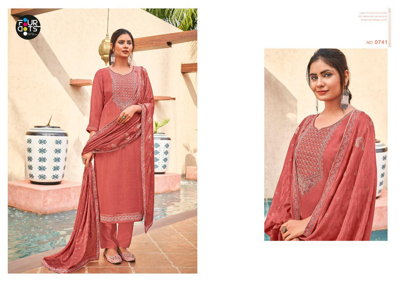 Four Dots Latika Natural Crepe Fancy Festive Wear Salwar Kameez