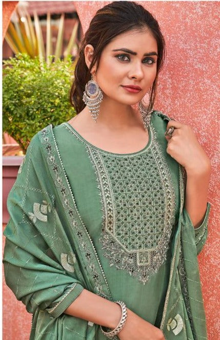 Four Dots Latika Natural Crepe Fancy Festive Wear Salwar Kameez