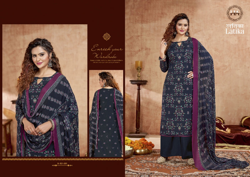 Harshit Fashion Hub Latika Jam Cotton Designer Jam Cotton Digital Printed Party Wear Salwar Suits