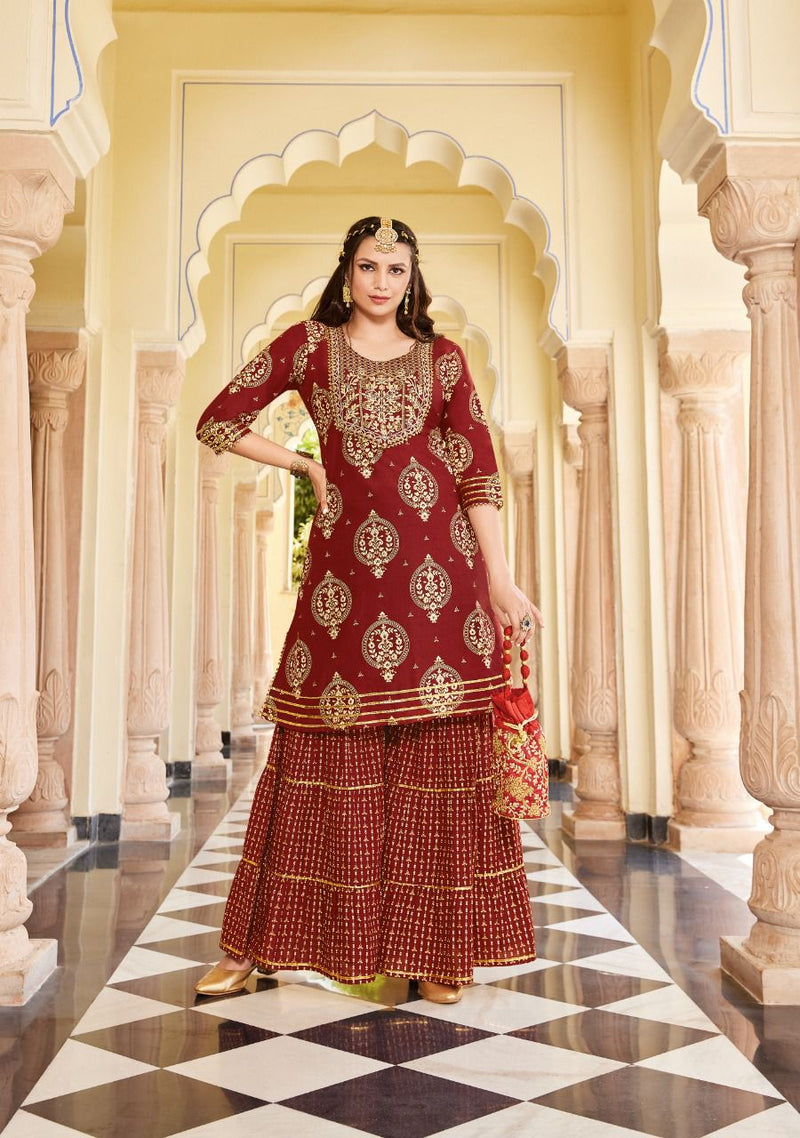 Kajal Style Lavish Vol 2 Pure Cotton With Heavy Embroidery Work Stylish Designer Flair Sharara