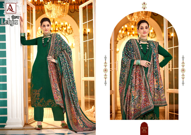 Alok Suit Lehja Pashmina With Beautiful Embroidery Work Stylish Designer Salwar Kameez