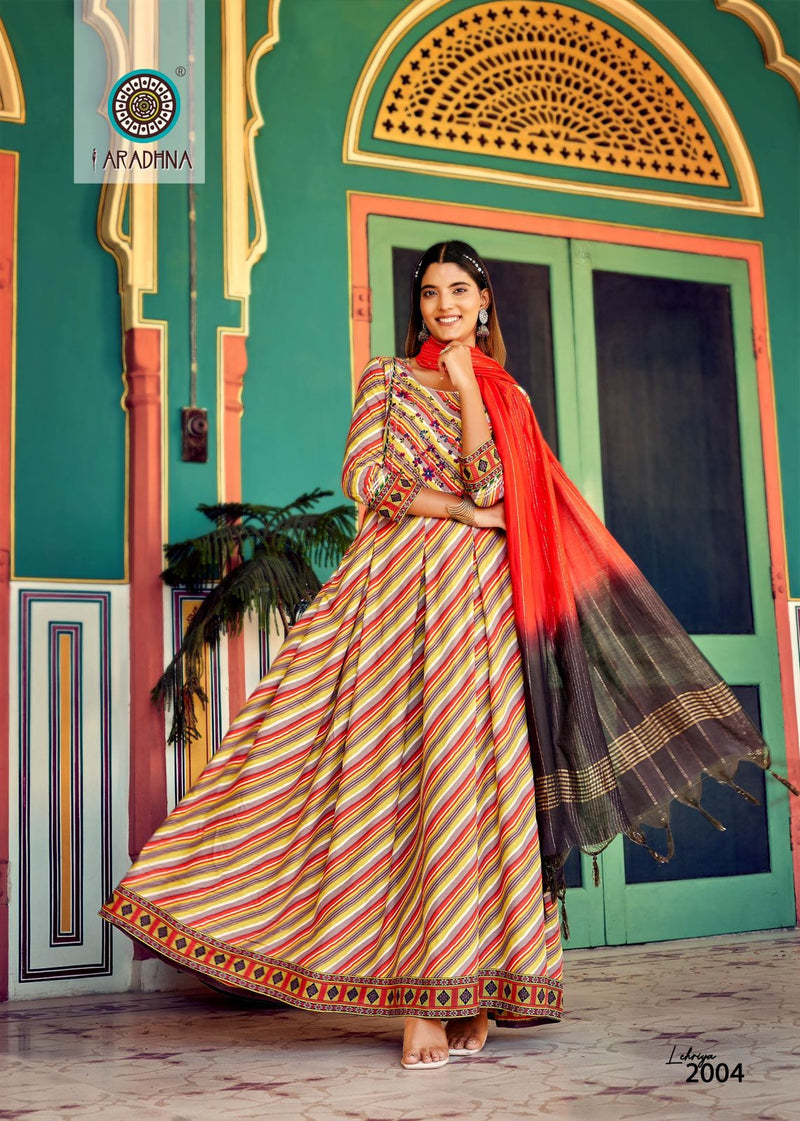 Aradhna Fashion Lehriya Vol 2 Rayon With Fancy Work Stylish Designer Festive Wear Long Kurti