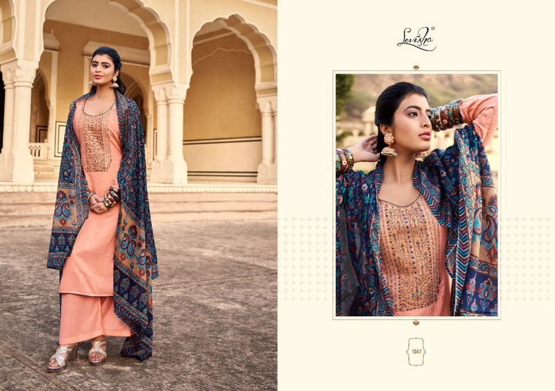 Levisha Lenet Jam Cotton Embroidered Party Wear Salwar Suits With Digital Prints