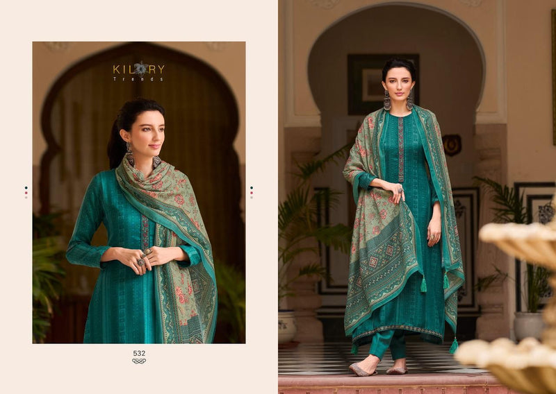 Kilory Trends Lihaaz Pashmina With Fancy Printed Work Stylish Designer Casual Look Salwar Kameez