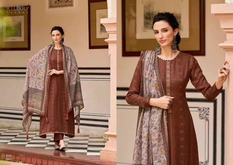Kilory Trends Lihaaz Pashmina With Fancy Printed Work Stylish Designer Casual Look Salwar Kameez