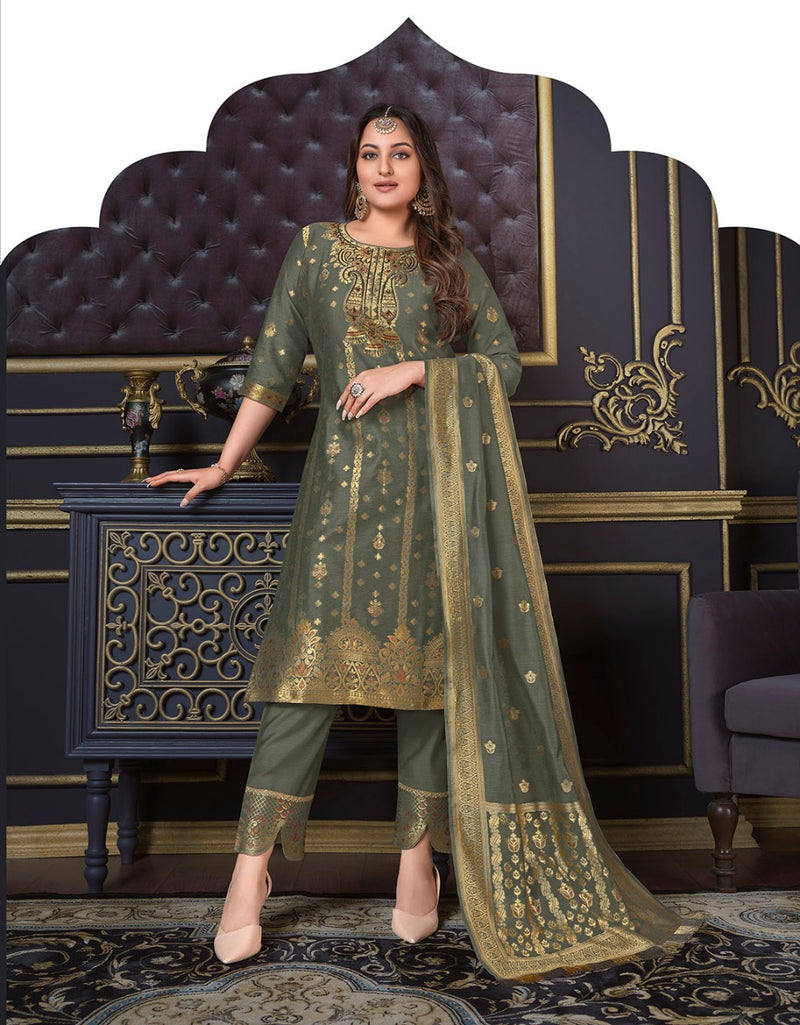 Lily & Lali Silk Kari Vol 2 Jacquard With Embroidery Work Stylish Designer Festive Wear Kurti