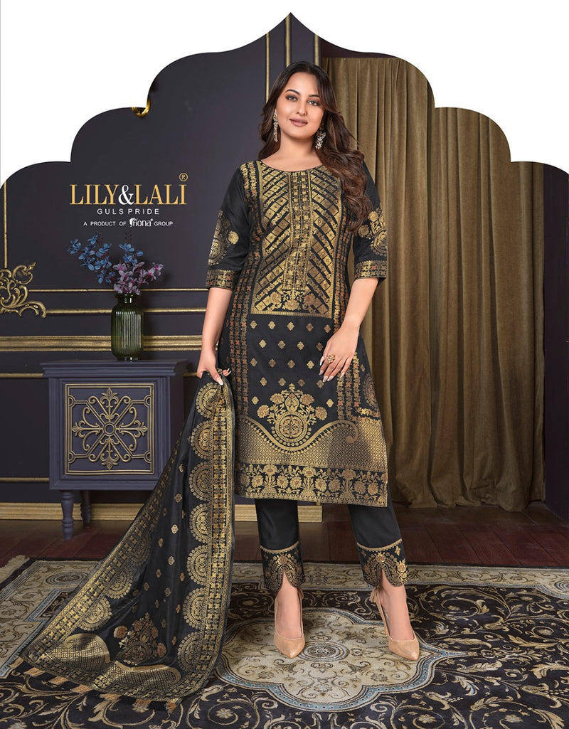 Lily & Lali Silk Kari Vol 2 Jacquard With Embroidery Work Stylish Designer Festive Wear Kurti