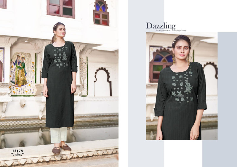 Kalaroop Kajree Fashion Liptop Rayon Festive Wear Kurtis With Fancy Embroidery