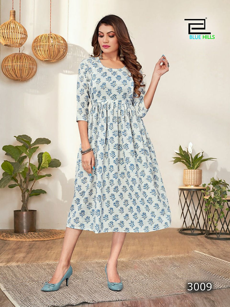 Blue Hills Little Things Vol 3 Fancy Printed Work Stylish Designer Casual Wear Fancy Kurti