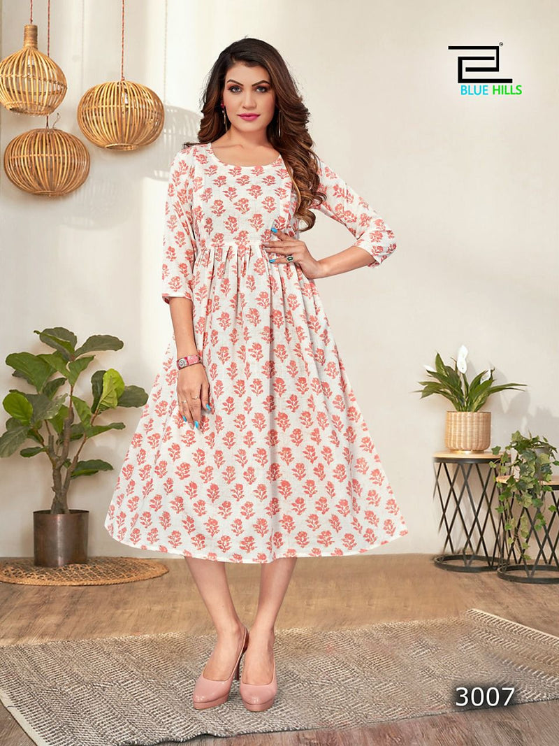 Blue Hills Little Things Vol 3 Fancy Printed Work Stylish Designer Casual Wear Fancy Kurti