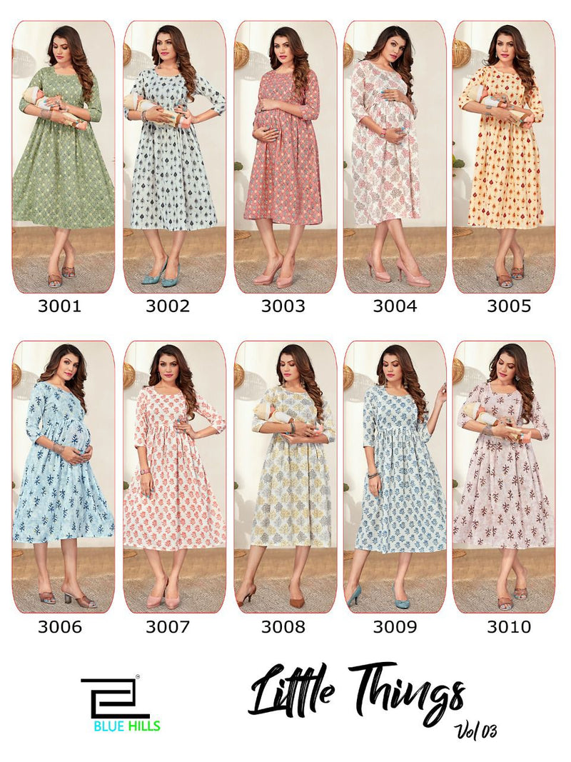 Blue Hills Little Things Vol 3 Fancy Printed Work Stylish Designer Casual Wear Fancy Kurti