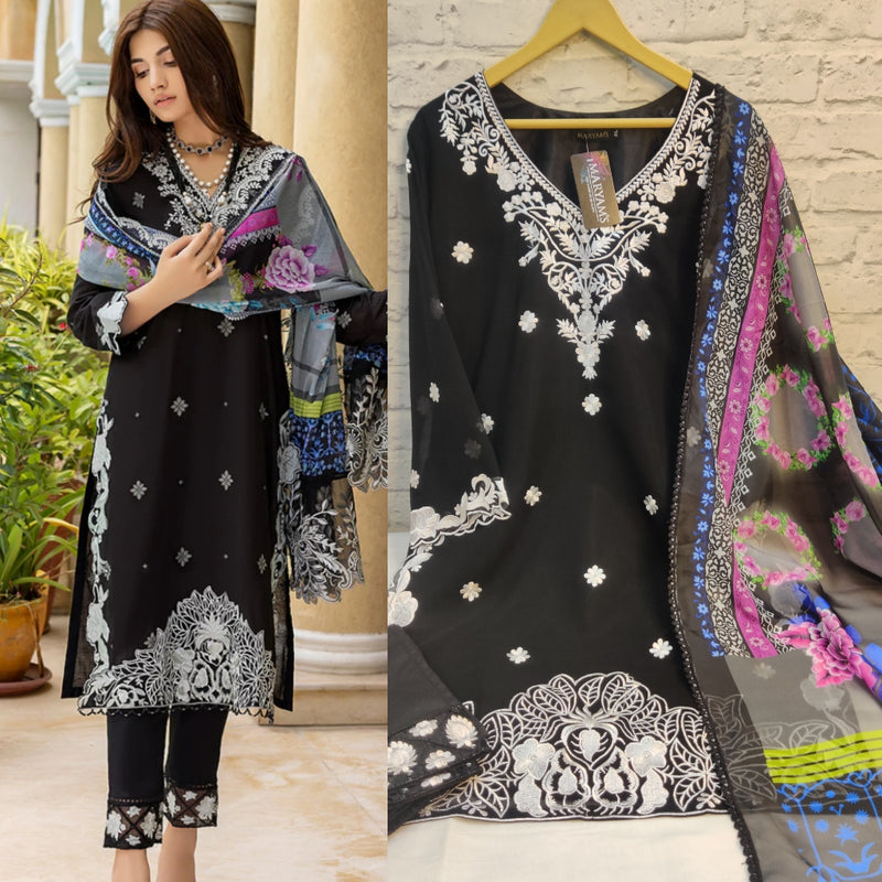 Maryams Lpc 81 Georgette With Fancy Embroidery Work Stylish Designer Party Wear Pret Kurti
