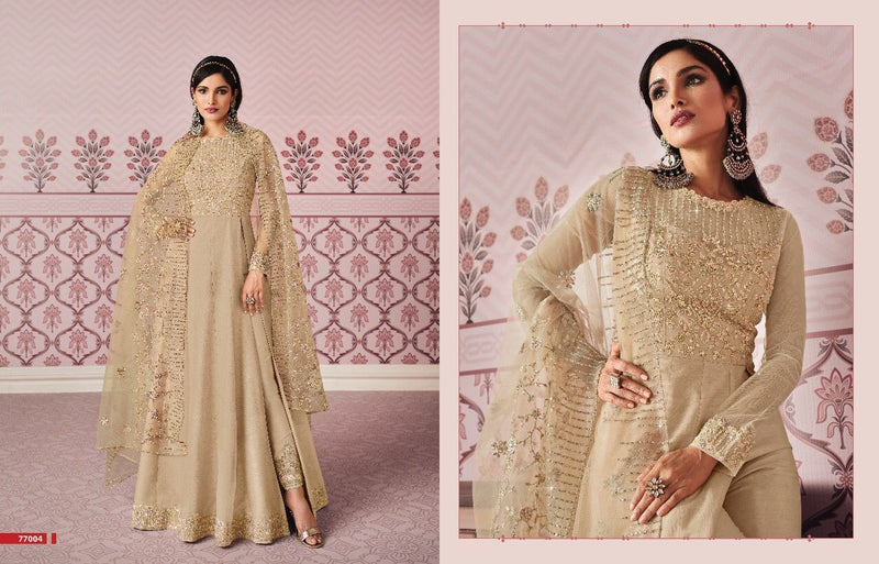 Lt Nitya Vol 177 Russian Silk Designer Party Wear Salwar Suits With Heavy Embroidery