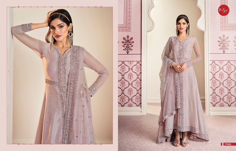Lt Nitya Vol 177 Russian Silk Designer Party Wear Salwar Suits With Heavy Embroidery