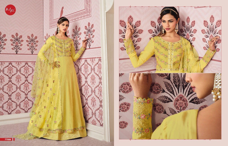 Lt Nitya Vol 177 Russian Silk Designer Party Wear Salwar Suits With Heavy Embroidery