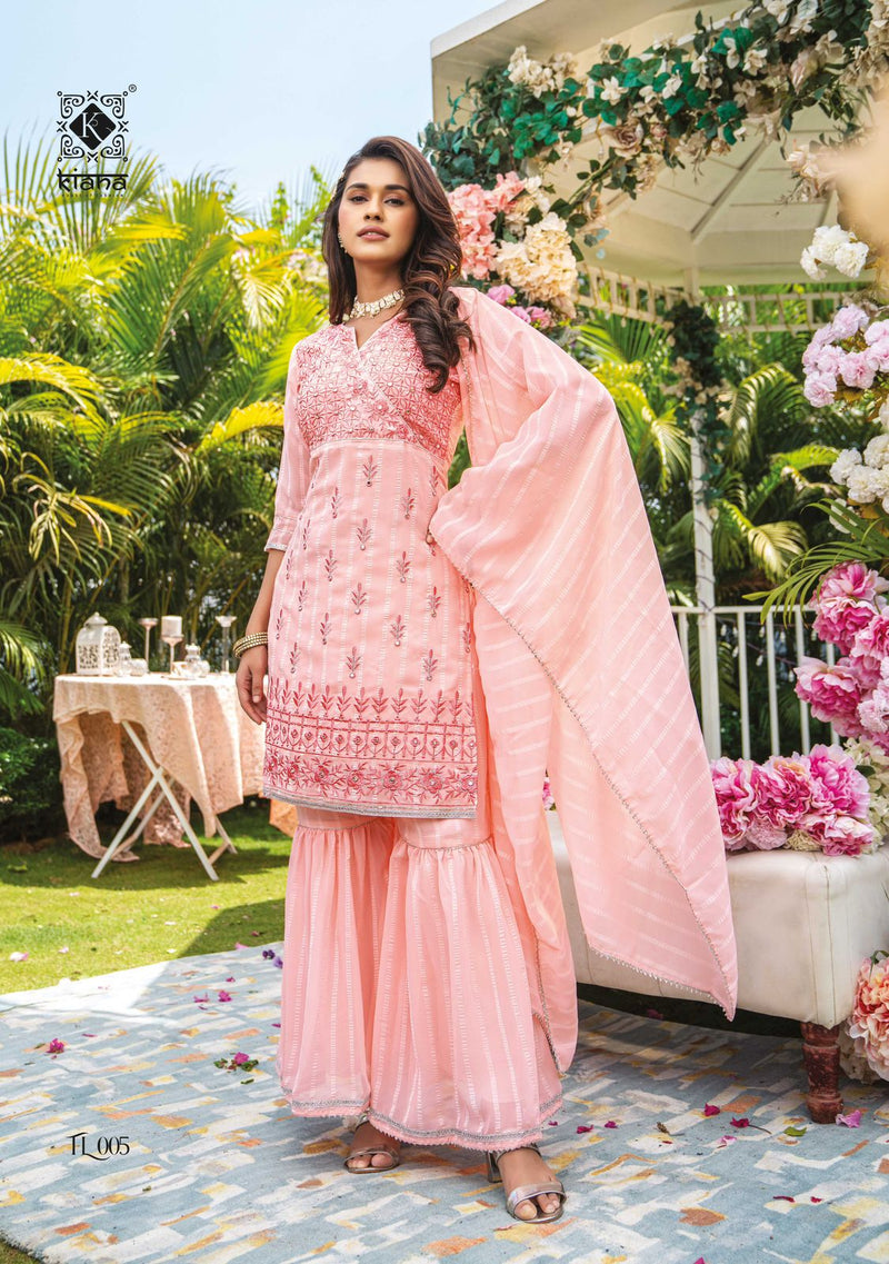 Kiana Dno 01 To 06 Georgette With Heavy Embroidery Work Stylish Designer Party Wear Kurti
