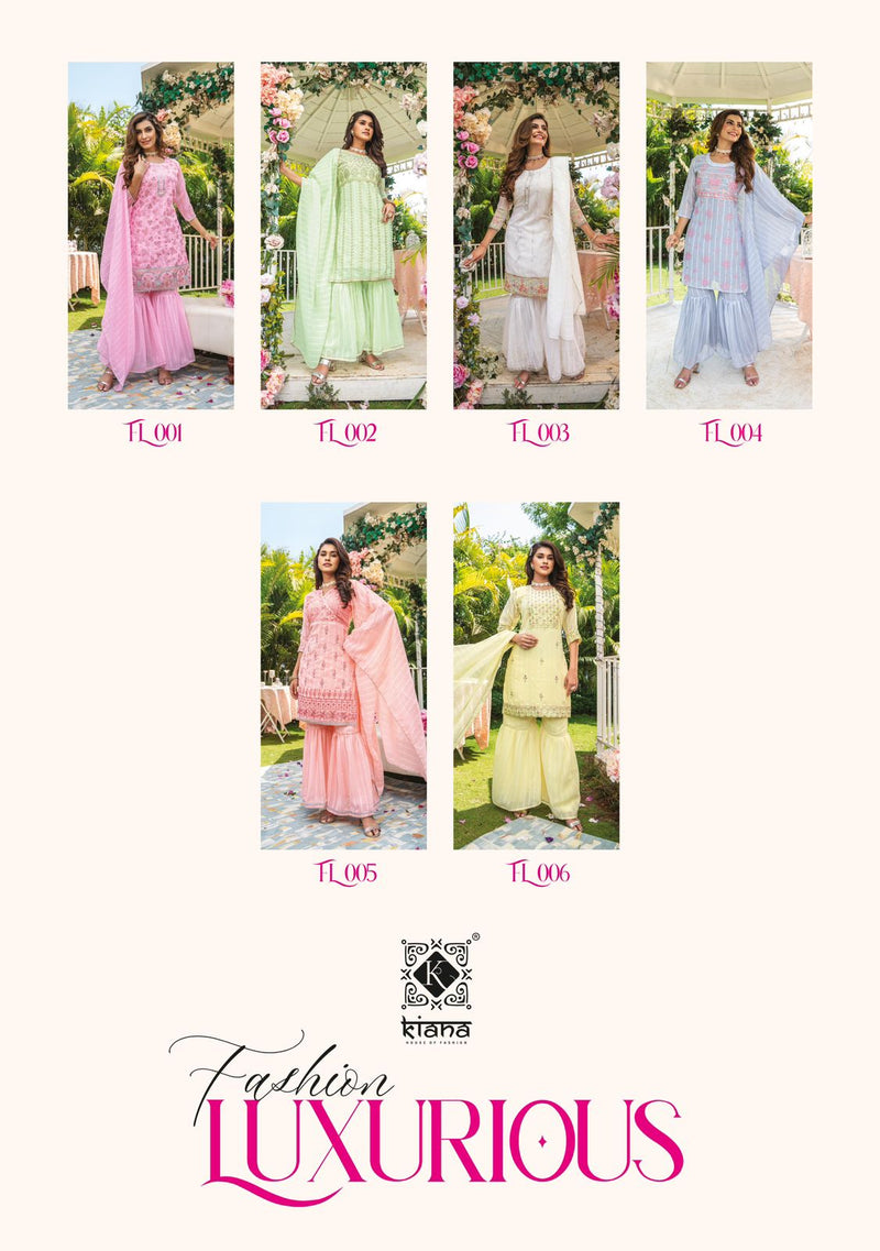 Kiana Dno 01 To 06 Georgette With Heavy Embroidery Work Stylish Designer Party Wear Kurti