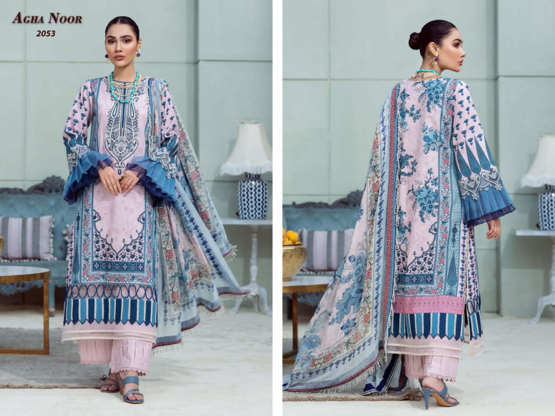 Agha Noor Luxury Lawn Collection Vol 6 Lawn Cotton Pakistani Style Festive Wear Salwar Suits