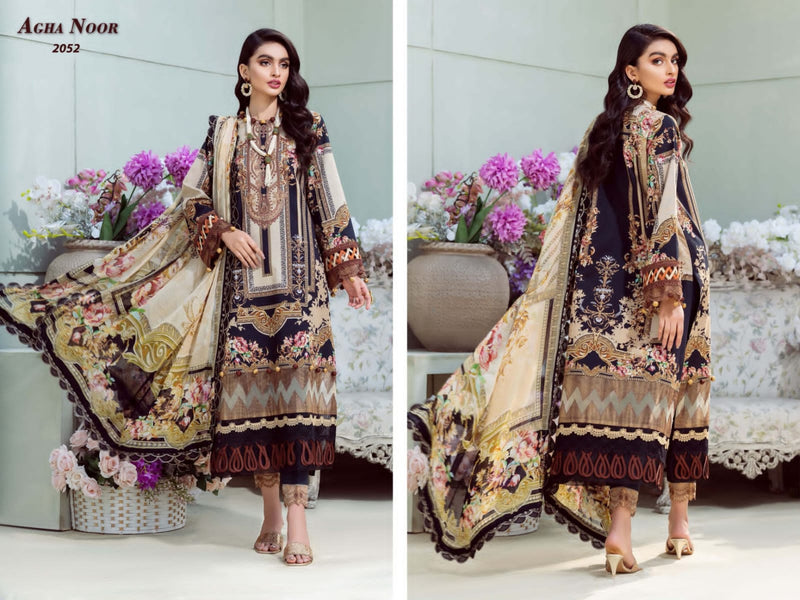 Agha Noor Luxury Lawn Collection Vol 6 Lawn Cotton Pakistani Style Festive Wear Salwar Suits