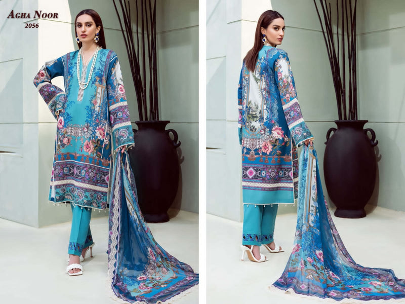 Agha Noor Luxury Lawn Collection Vol 6 Lawn Cotton Pakistani Style Festive Wear Salwar Suits
