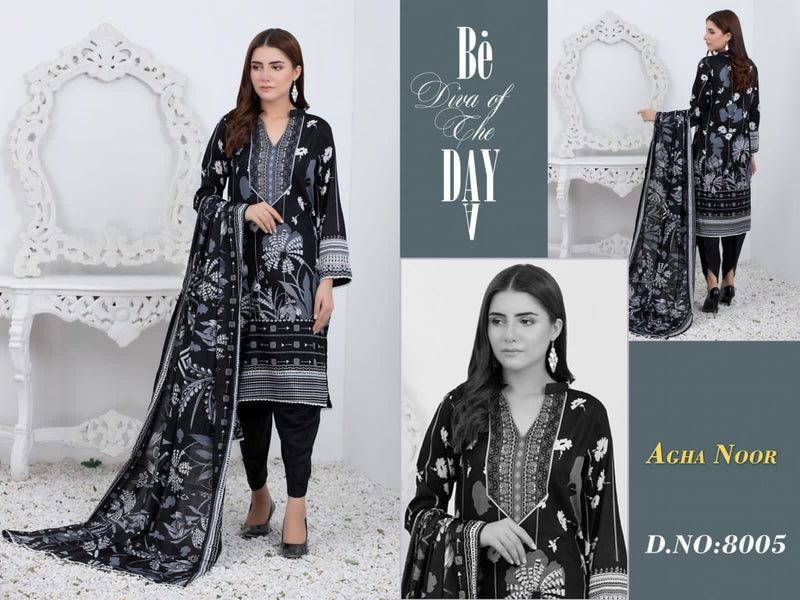 Agha Noor Luxury Lawn Collection Vol 8 Pure Cotton With Beautiful Work Stylish Designer Salwar Kameez