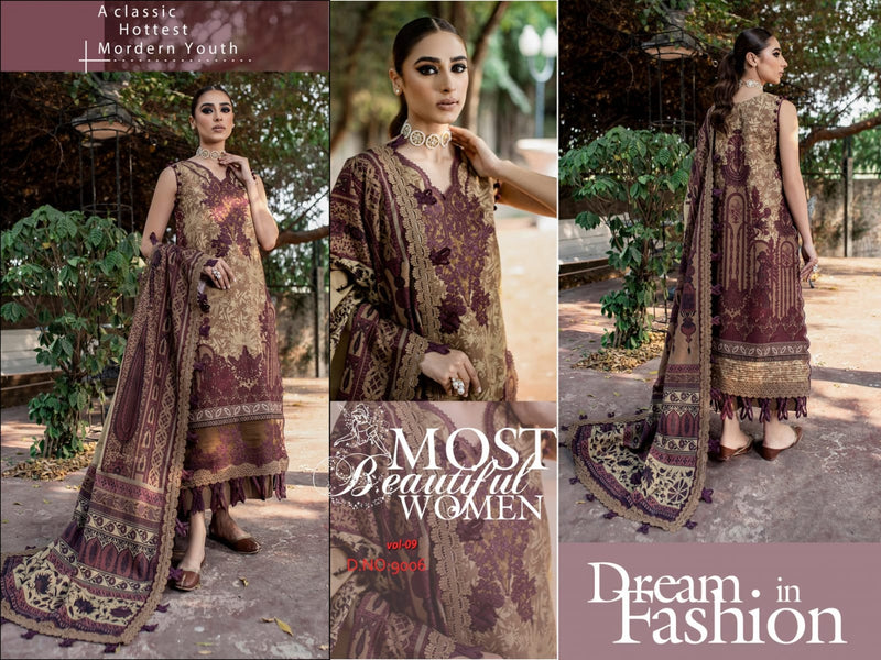 Agha Noor Luxury Law Collection Vol 9 Lawn Cotton Printed Designer Salwar Kameez