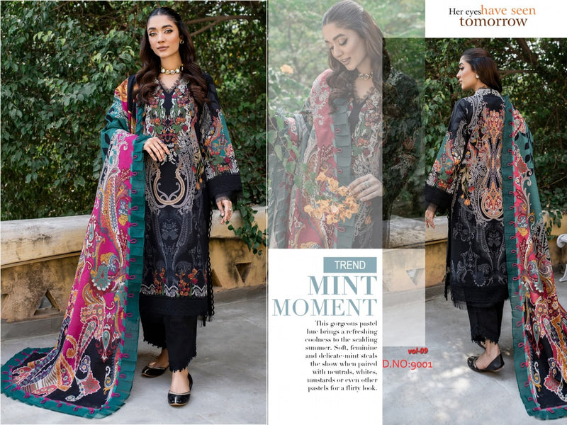 Agha Noor Luxury Law Collection Vol 9 Lawn Cotton Printed Designer Salwar Kameez