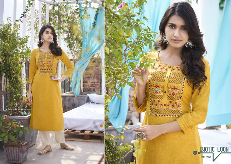 Kalaroop Kajree Fashion Lychee Vol 3 Rayon Fancy Casual Office Wear Kurtis