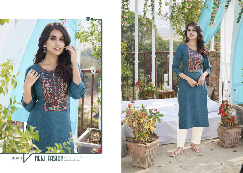 Kalaroop Kajree Fashion Lychee Vol 3 Rayon Fancy Casual Office Wear Kurtis