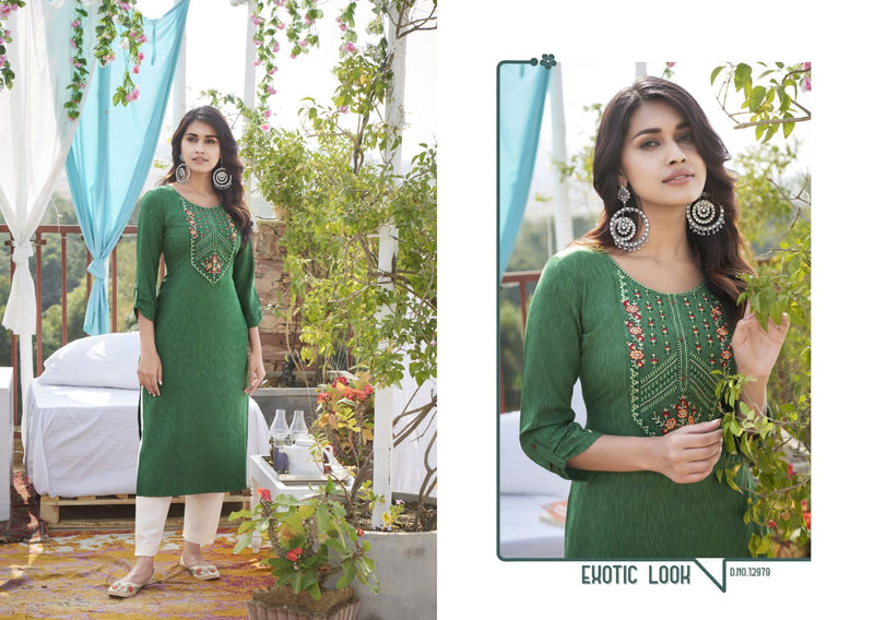 Kalaroop Kajree Fashion Lychee Vol 3 Rayon Fancy Casual Office Wear Kurtis