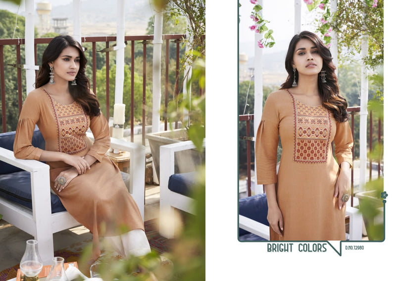 Kalaroop Kajree Fashion Lychee Vol 3 Rayon Fancy Casual Office Wear Kurtis