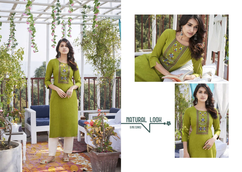 Kalaroop Kajree Fashion Lychee Vol 3 Rayon Fancy Casual Office Wear Kurtis
