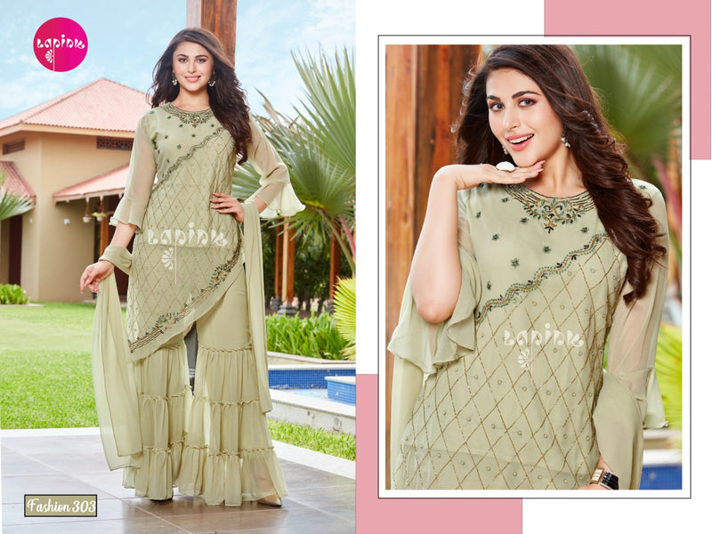 La Pink Fashion Vol 3 Silk And Georgette Designer Partywear Kurti Collection