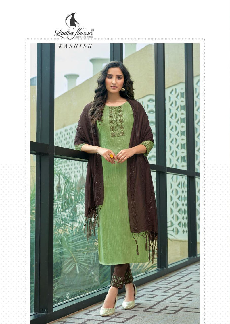 Ladies Flavour Kashish Pure Rayon Weaving Embroidery Work Kurti