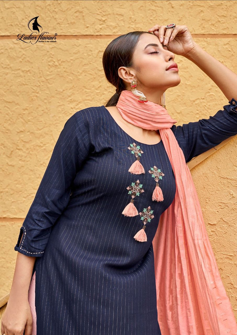 Ladies Flavour Ruhana Vol 2 Heavy Rayon With Embroidery Khatli Work Kurti