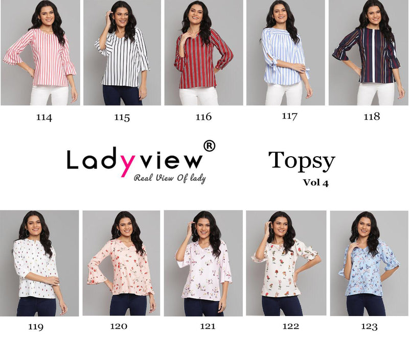 Ladywear Topsy Vol 4 American Crepe Fancy Kurti