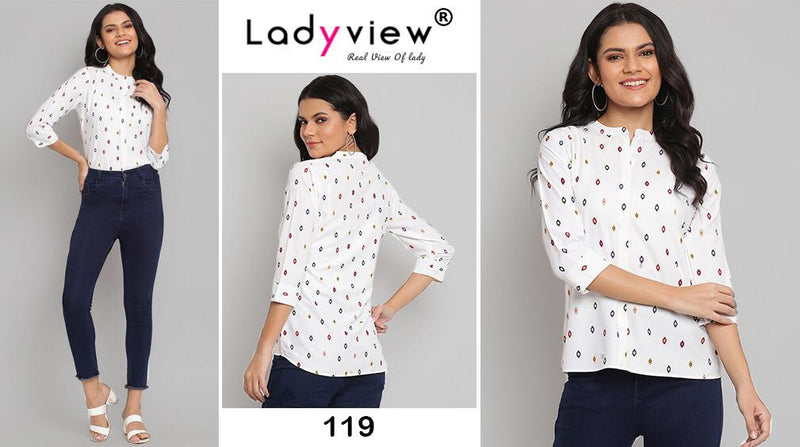 Ladywear Topsy Vol 4 American Crepe Fancy Kurti