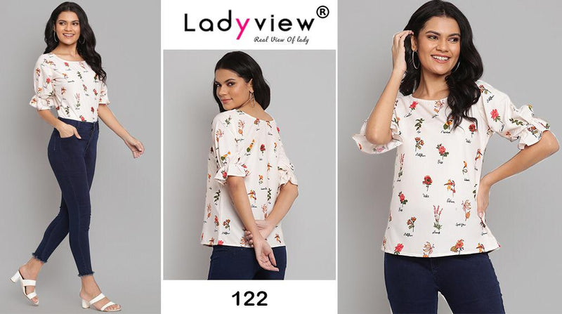 Ladywear Topsy Vol 4 American Crepe Fancy Kurti