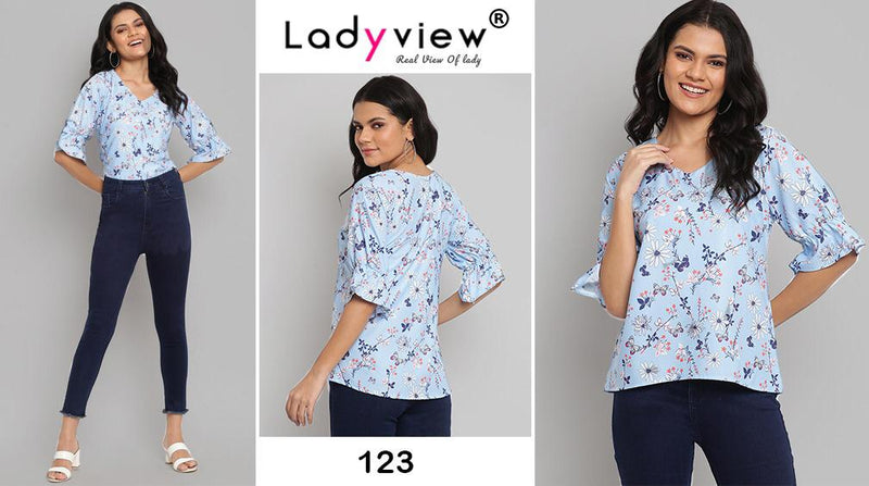 Ladywear Topsy Vol 4 American Crepe Fancy Kurti