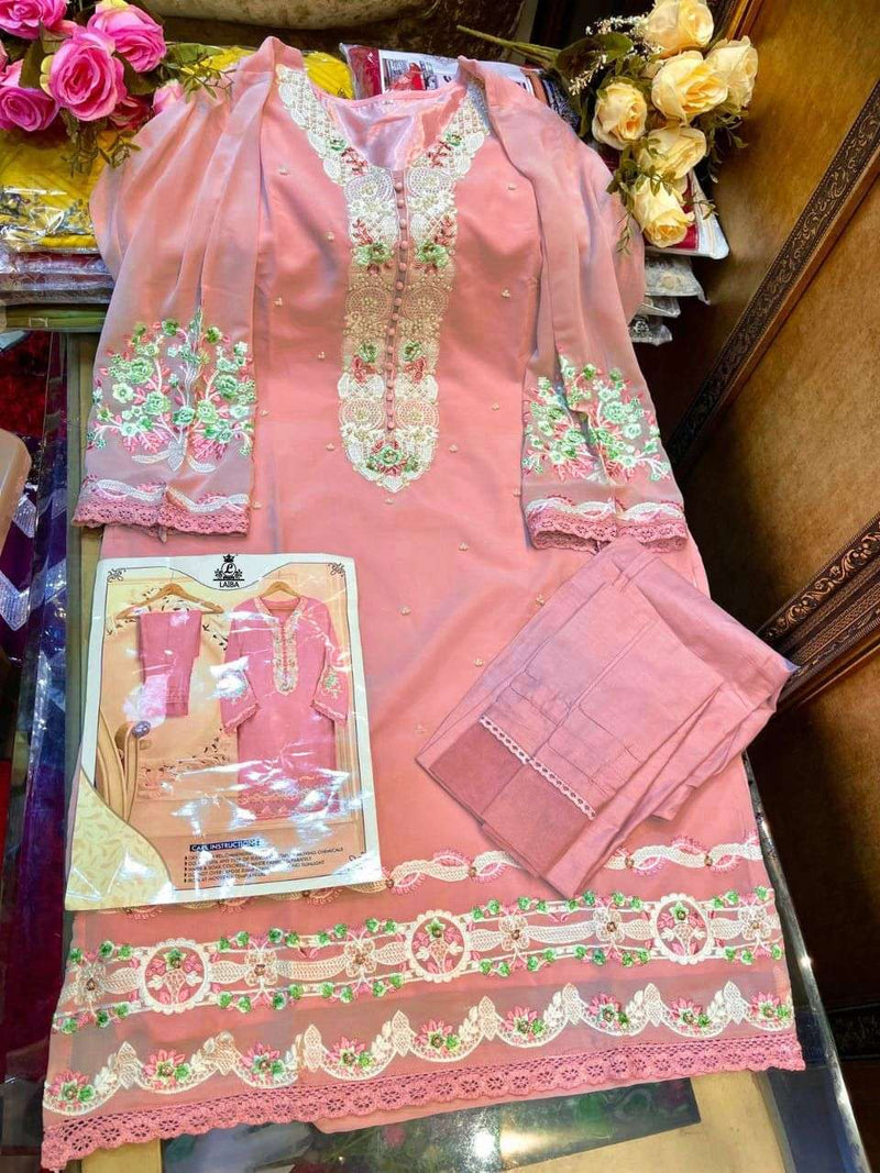 Laiba Am Vol 109 Pure Georgette Designer Wear Pret Kurtis